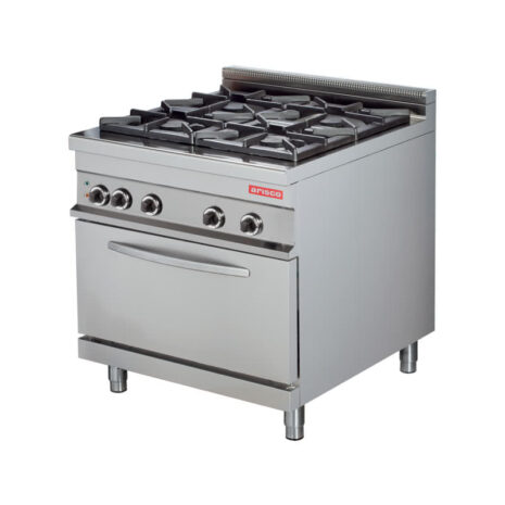 Mașină de gătit, GPL sau gaz, pe suport și cuptor electric, 4 arzătoare, Linia 900, Arisco gr922E
