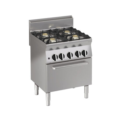 Mașină de gătit, GPL sau gaz, pe suport și cuptor pe gaz, 4 arzătoare, Linia 650, Silko ECG64F