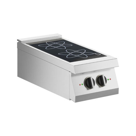 Mașină de gătit electrică cu 2 plite inducție, de banc, Linia 900, Silko NECI92T