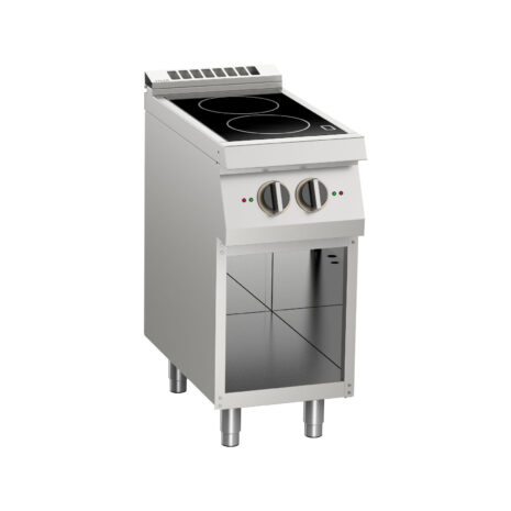 Mașină de gătit electrică cu 2 plite vitro ceramice, pe suport deschis, Linia 700, Silko NECV72G