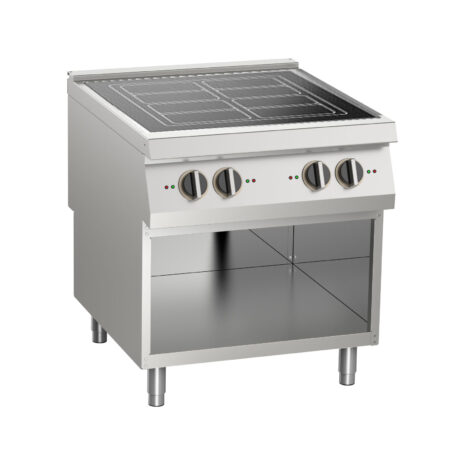 Mașină de gătit electrică cu 4 plite inducție completă, pe suport deschis, Linia 900, Silko NECIT94G