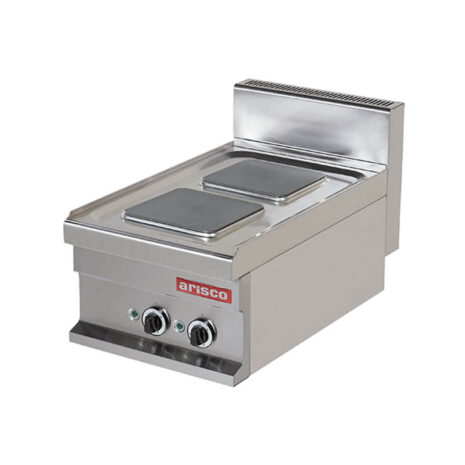 Mașină de gătit electrică de banc, 2 arzătoare pătrate, Linia 700, Arisco er711K-S