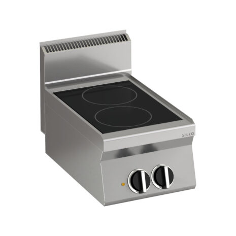 Mașină de gătit electrică, de banc, cu 2 plite vitro ceramice, Linia 650, Silko ECV62T