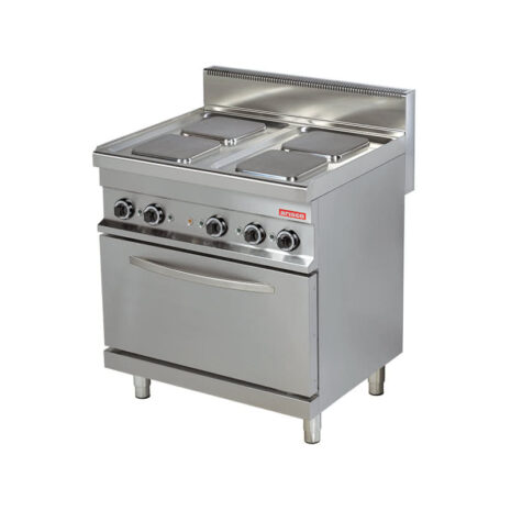 Mașină de gătit electrică pe suport și cuptor electric, 4 arzătoare pătrate, Linia 700, Arisco er722K
