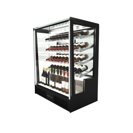 Vitrină frigorifică pentru vin, cu deschidere față și spate, model drept, Linia PAK PAK-RAA-W